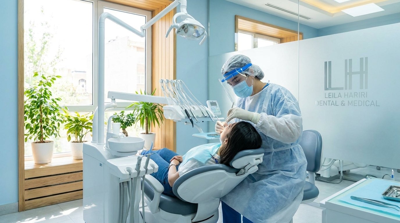 SMART-certified dentist performing safe amalgam removal at Leila Hariri Dental Clinic Dubai